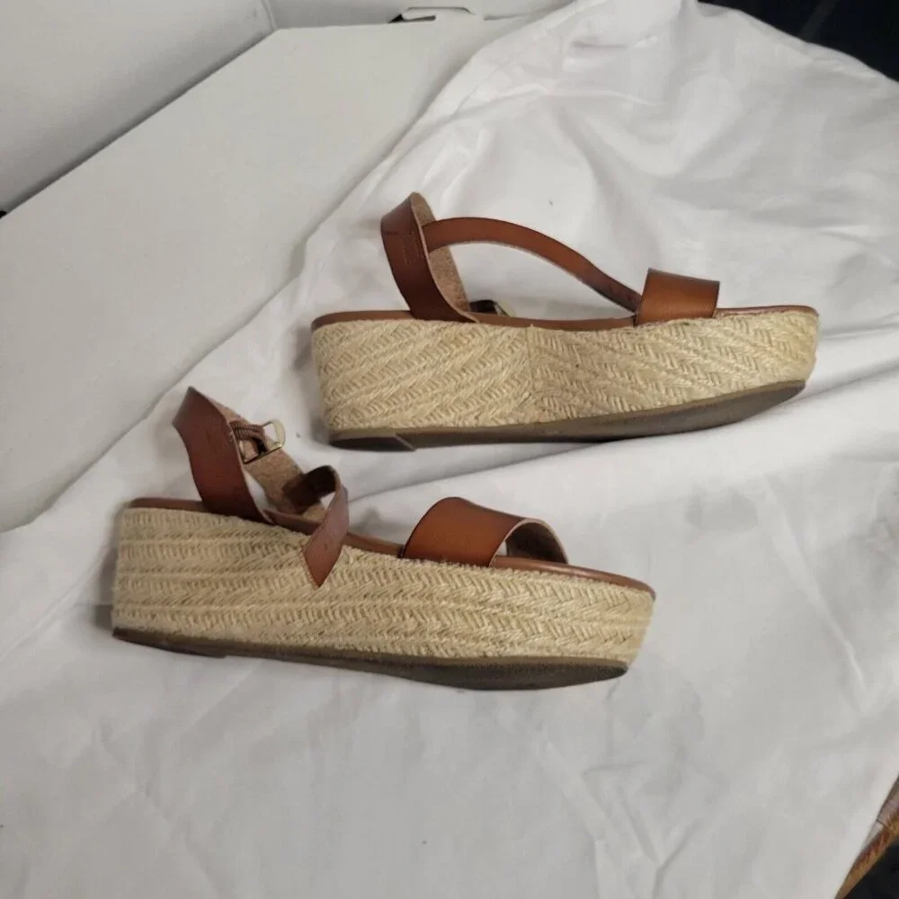 BIG BUDDHA Espadrilles Wedge Sandals 10 Summer Coastal Beach Strappy Sexy Outdoo